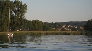 Blick vom See aus zur Ferienwohnung - Bild 12: Ferienwohnung Renz Halbinsel Höri Moos-Weiler am Bodensee
